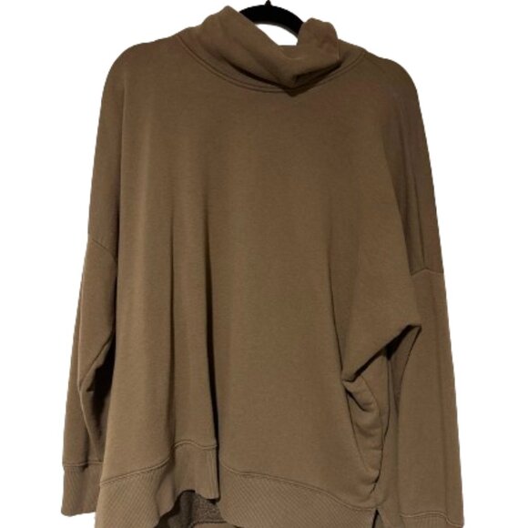 🫒 Olive Green Mock-Neck Sweatshirt - Medium - Picture 1 of 3